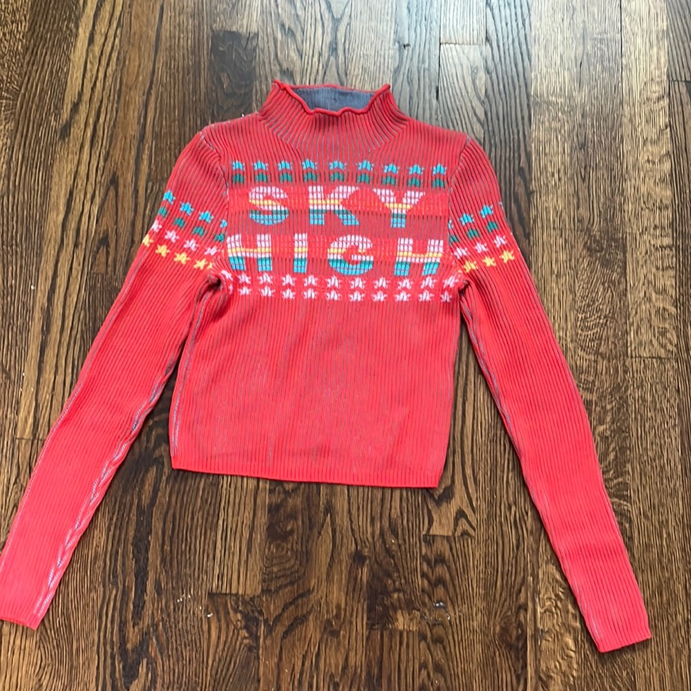 BDG Small red turtle neck - tight fitting, size small